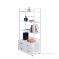 Glass Bookcases Modular Corner Bookshelf With Drawer